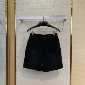 LV BLACK DENIM SHORTS